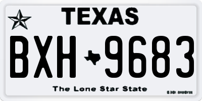 TX license plate BXH9683