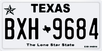 TX license plate BXH9684