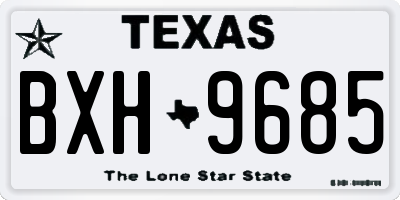 TX license plate BXH9685
