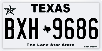 TX license plate BXH9686