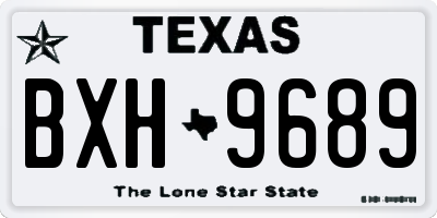 TX license plate BXH9689