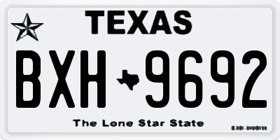 TX license plate BXH9692