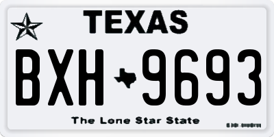 TX license plate BXH9693