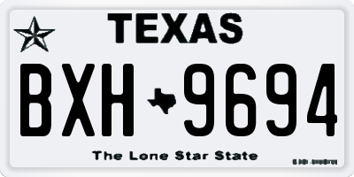 TX license plate BXH9694