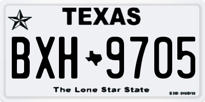 TX license plate BXH9705