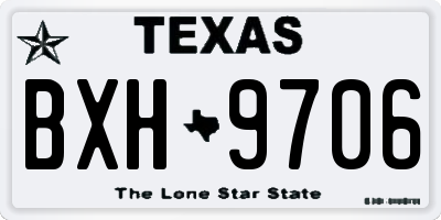 TX license plate BXH9706