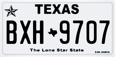 TX license plate BXH9707