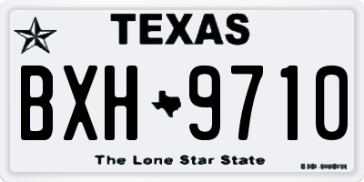 TX license plate BXH9710