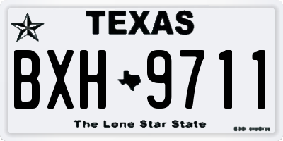 TX license plate BXH9711