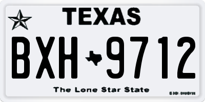 TX license plate BXH9712