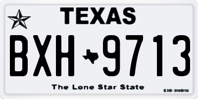 TX license plate BXH9713