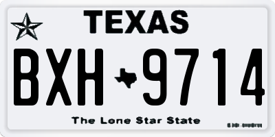 TX license plate BXH9714