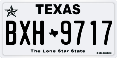 TX license plate BXH9717