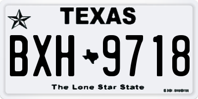 TX license plate BXH9718