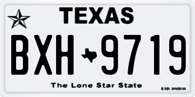 TX license plate BXH9719