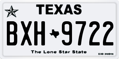 TX license plate BXH9722