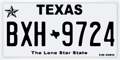 TX license plate BXH9724