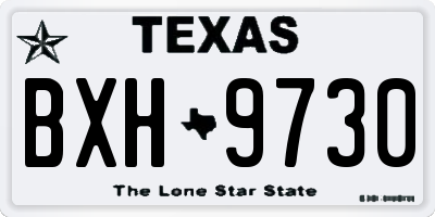 TX license plate BXH9730