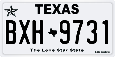 TX license plate BXH9731