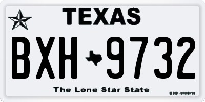 TX license plate BXH9732