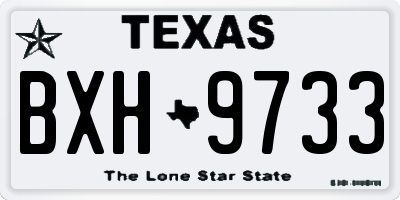 TX license plate BXH9733
