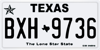 TX license plate BXH9736