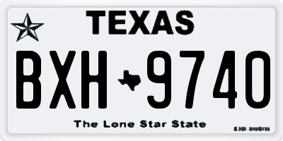 TX license plate BXH9740
