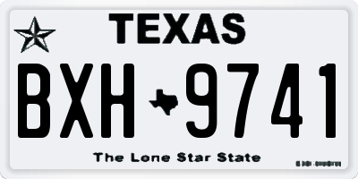 TX license plate BXH9741