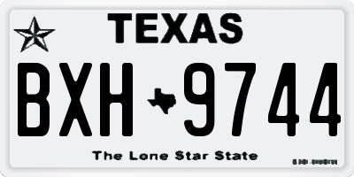 TX license plate BXH9744