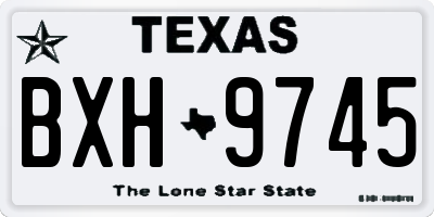 TX license plate BXH9745