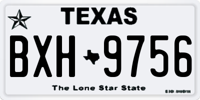 TX license plate BXH9756