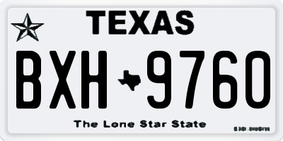 TX license plate BXH9760