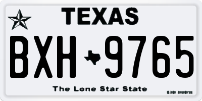 TX license plate BXH9765