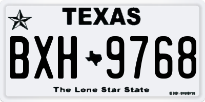 TX license plate BXH9768