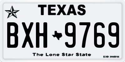 TX license plate BXH9769