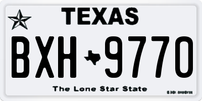 TX license plate BXH9770