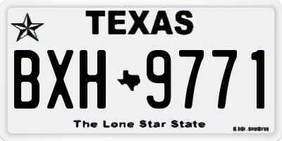 TX license plate BXH9771