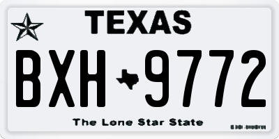 TX license plate BXH9772