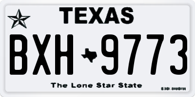 TX license plate BXH9773