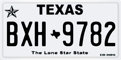 TX license plate BXH9782