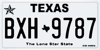 TX license plate BXH9787