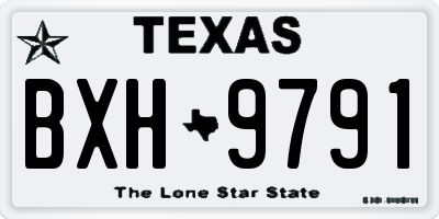 TX license plate BXH9791