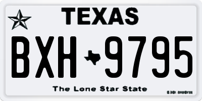 TX license plate BXH9795