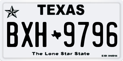 TX license plate BXH9796