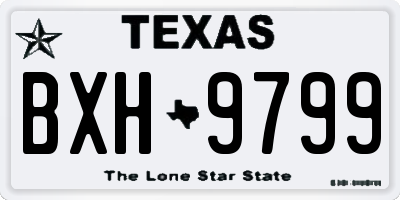 TX license plate BXH9799
