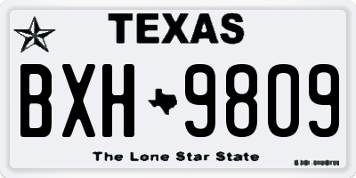 TX license plate BXH9809