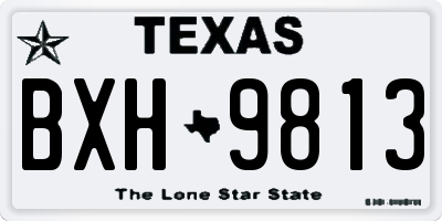 TX license plate BXH9813
