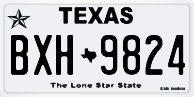 TX license plate BXH9824