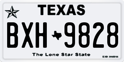 TX license plate BXH9828