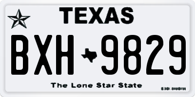 TX license plate BXH9829
